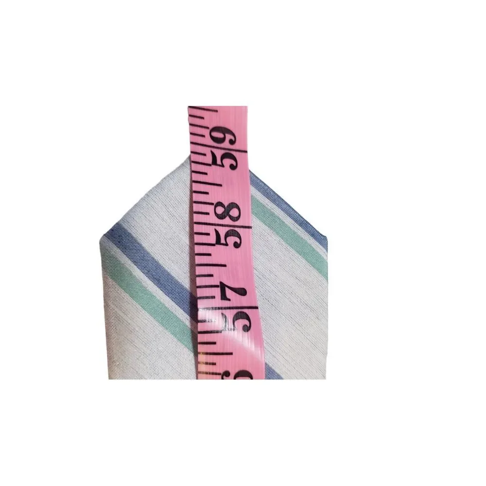 Goodfellow & Co Men's Striped Tie Ivory Lt Green Blue Polyester &‎ Rayon